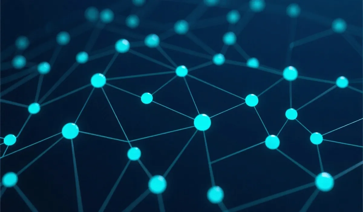 去中心化节点连接技术示意图